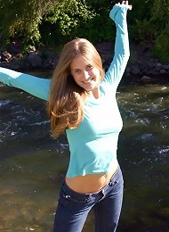 Allison Stripping Out By The River^allison 19 Teen Porn XXX Sex Free Teen Girl Young
